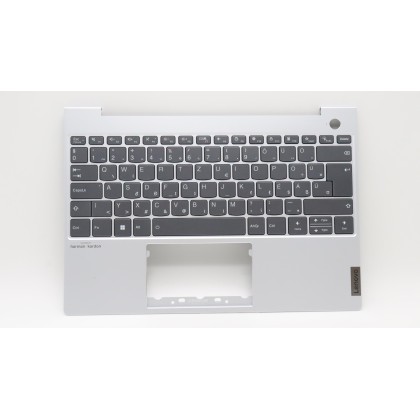 Lenovo 5CB1H24726 Palmrest Top Case con tastiera, Ungherese, Grigio nuvola