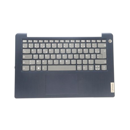 Lenovo 5CB1H38896 Palmrest Top Case con tastiera, Francese, blu scuro, Lettore di impronte digitali