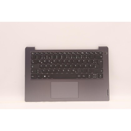 Lenovo 5CB1H41314 Palmrest Top Case con tastiera, Tedesco, Grigio artico, Impronta digitale