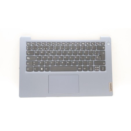 Lenovo 5CB1H56998 Palmrest Top Case con tastiera, Spagnolo, Blu nebbia, Senza lettore di impronte digitali