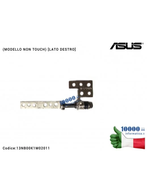 13NB00K1M02011 Cerniera Hinge [DX] ASUS G550 G551 N550 N550JA N550JV N550LF N550JK N550JX N551 (MODELLO NON TOUCH) [LATO DEST...