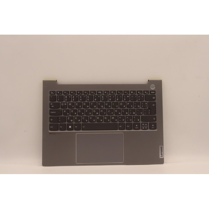 Lenovo 5CB1H68322 Palmrest Top Case con tastiera, Bulgaro, grigio artico, Lettore di impronte digitali, UK