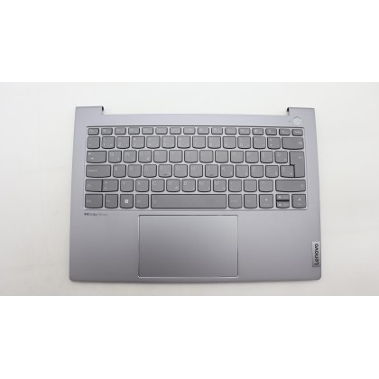 Lenovo 5CB1H68342 Palmrest Top Case con tastiera, Sloveno, grigio artico, Lettore di impronte digitali