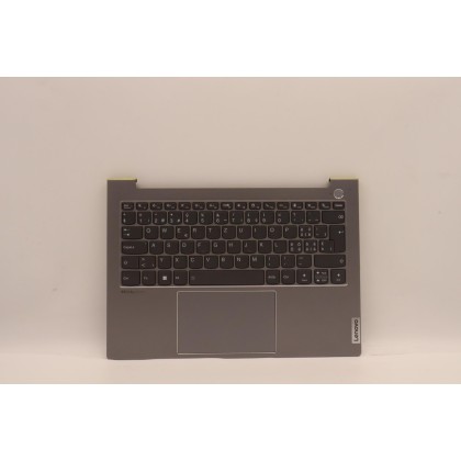 Lenovo 5CB1H68344 Palmrest Top Case con tastiera, Svizzera, grigio artico, Lettore di impronte digitali
