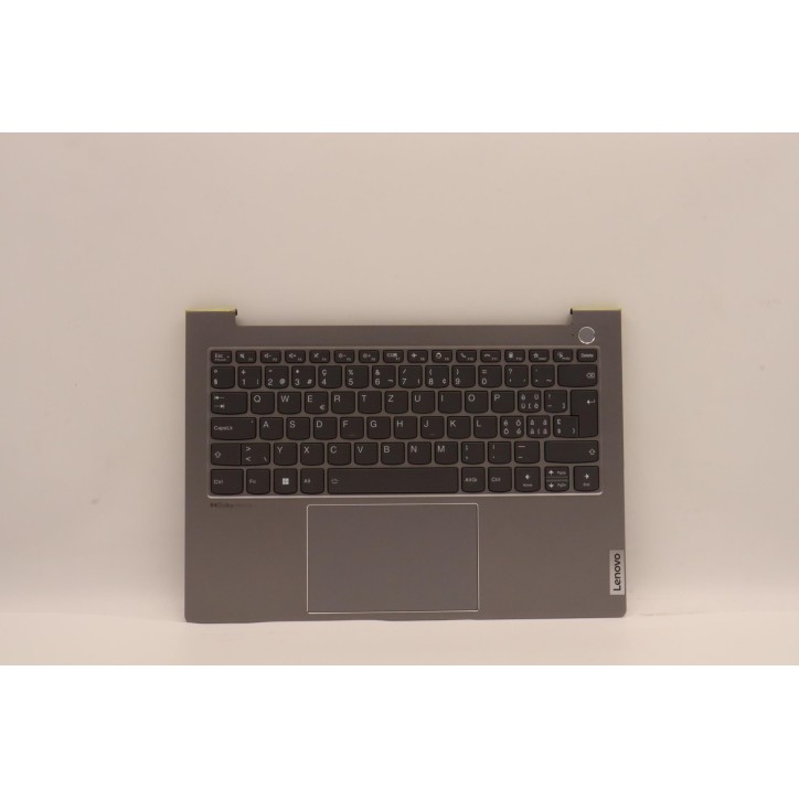 Lenovo 5CB1H68344 Palmrest Top Case con tastiera, Svizzera, grigio artico, Lettore di impronte digitali