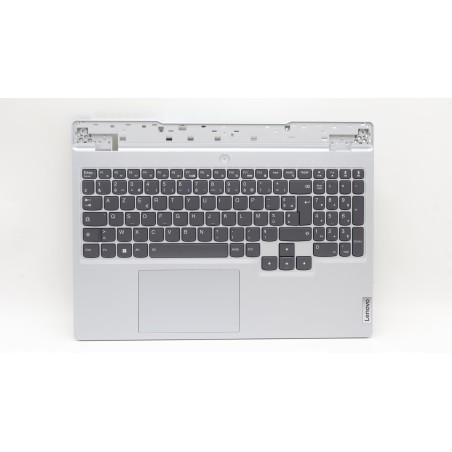 Lenovo 5CB1H68399 Palmrest Top Case con tastiera, Francese, Grigio nuvola, Retroilluminazione RGB