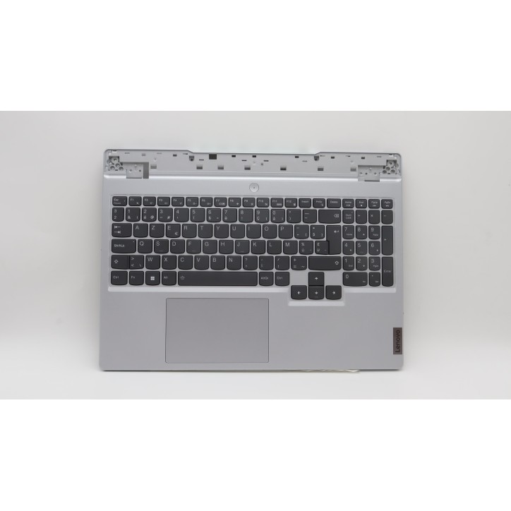 Lenovo 5CB1H68422 Palmrest Top Case con tastiera, Belga, grigio nuvola, Retroilluminazione bianca, UK