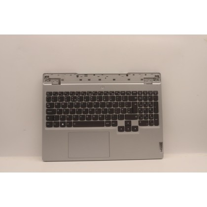 Lenovo 5CB1H68429 Palmrest Top Case con tastiera, Inglese Regno Unito, Grigio nuvola, Retroilluminazione bianca