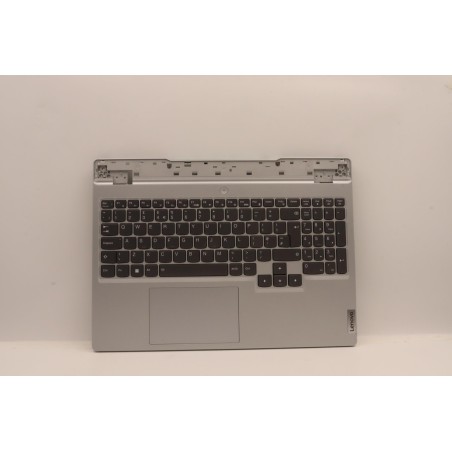 Lenovo 5CB1H68429 Palmrest Top Case con tastiera, Inglese Regno Unito, Grigio nuvola, Retroilluminazione bianca