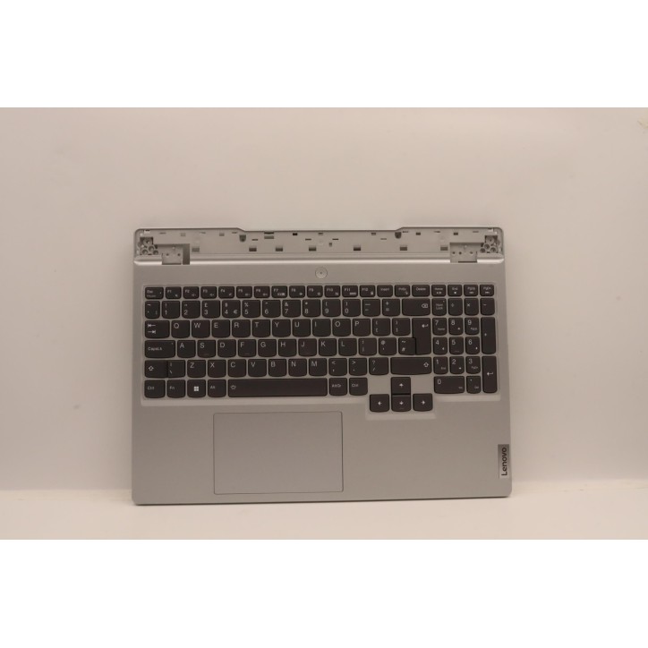 Lenovo 5CB1H68429 Palmrest Top Case con tastiera, Inglese Regno Unito, Grigio nuvola, Retroilluminazione bianca
