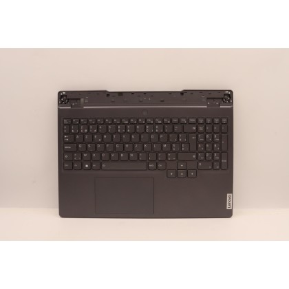 Lenovo 5CB1H68454 Palmrest Top Case con tastiera, Belga, grigio tempesta, Retroilluminazione RGB, UK