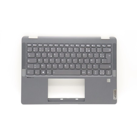 Lenovo 5CB1H71434 Palmrest Top Case con tastiera, Francese, Grigio ardesia, Retroilluminazione