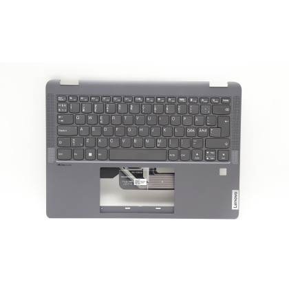 Lenovo 5CB1H71521 Palmrest Top Case con tastiera, Lingue scandinave, grigio tempesta