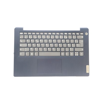 Lenovo 5CB1H72425 Palmrest Top Case con tastiera, Francese, blu scuro, Lettore di impronte digitali
