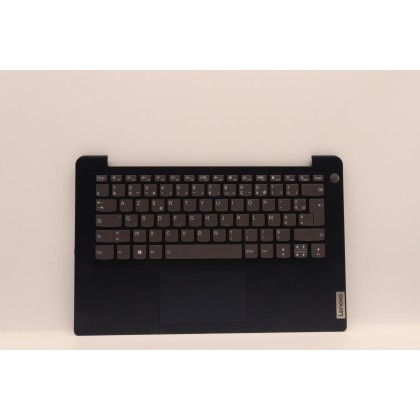 Lenovo 5CB1H72451 Palmrest Top Case con tastiera, Francese, blu scuro, Retroilluminazione, Lettore di impronte digitali