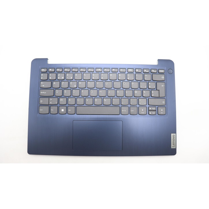 Lenovo 5CB1H72496 Palmrest Top Case con tastiera, Belga, blu scuro, Senza lettore di impronte digitali, UK
