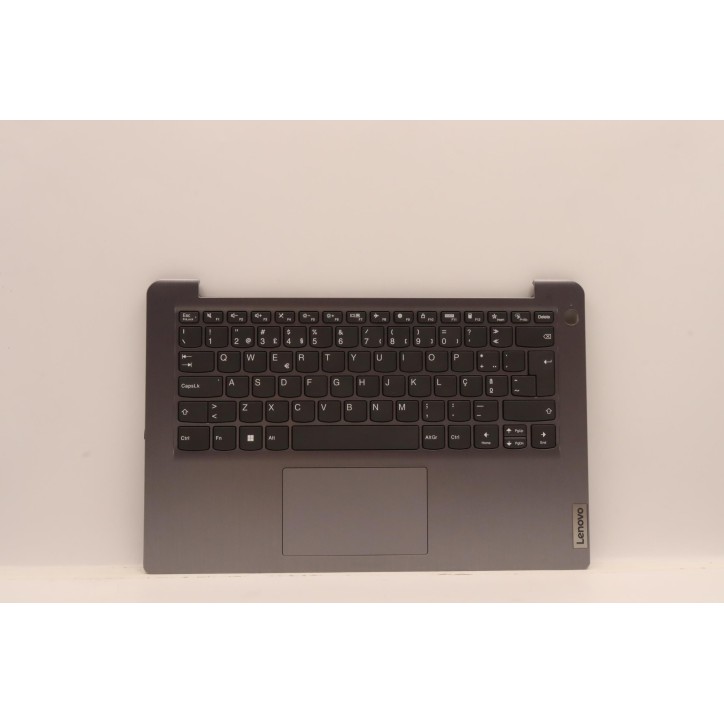 Lenovo 5CB1H72647 Palmrest Top Case con tastiera, Portoghese, grigio artico, Lettore di impronte digitali