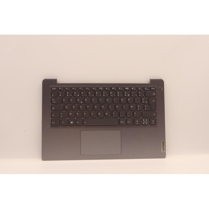Lenovo 5CB1H72679 Palmrest Top Case con tastiera, Francese, grigio artico, Retroilluminazione, Lettore di impronte digitali