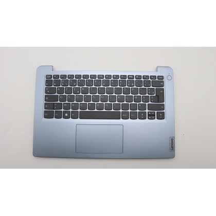 Lenovo 5CB1H77789 Palmrest Top Case con tastiera, Francese, Blu nebbia, Senza lettore di impronte digitali