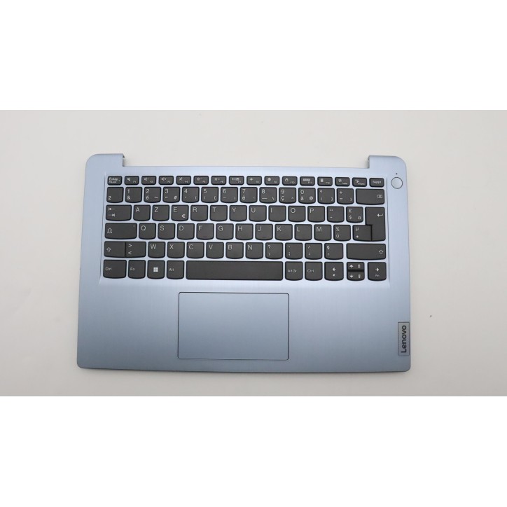 Lenovo 5CB1H77789 Palmrest Top Case con tastiera, Francese, Blu nebbia, Senza lettore di impronte digitali