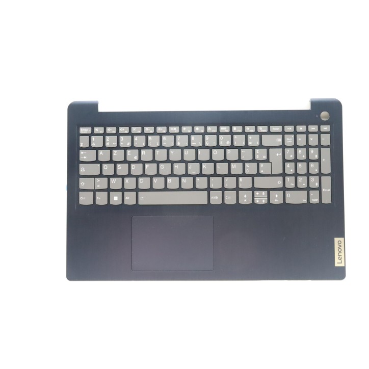 Lenovo 5CB1H77861 Palmrest Top Case con tastiera, Francese, blu scuro, Retroilluminazione, Lettore di impronte digitali
