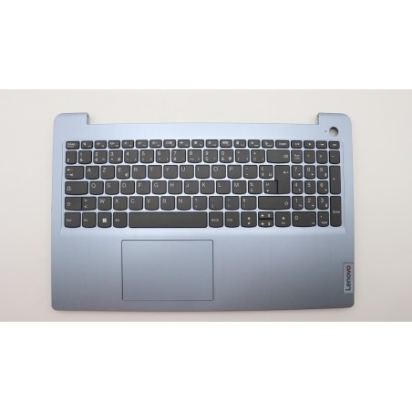 Lenovo 5CB1H78180 Palmrest Top Case con tastiera, Francese, Blu nebbia, Senza_retroilluminazione, Lettore di impronte digitali