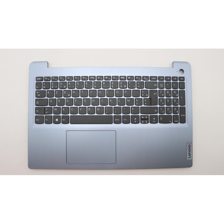 Lenovo 5CB1H78180 Palmrest Top Case con tastiera, Francese, Blu nebbia, Senza_retroilluminazione, Lettore di impronte digitali