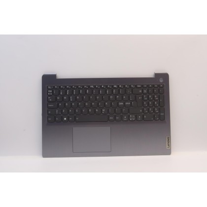 Lenovo 5CB1H78282 Palmrest Top Case con tastiera, Lingue scandinave, grigio artico, Retroilluminazione, Senza lettore di impront