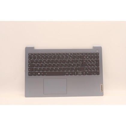 Lenovo 5CB1H78332 Palmrest Top Case con tastiera, Francese, Blu nebbia, Retroilluminazione, Senza lettore di impronte digitali