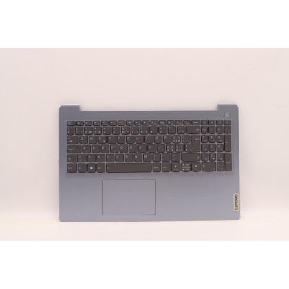 Lenovo 5CB1H78352 Palmrest Top Case con tastiera, Svizzera, Blu nebbia, Retroilluminazione, Senza_lettore di impronte digitali