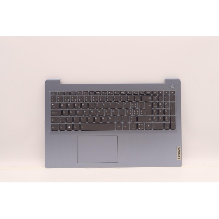 Lenovo 5CB1H78352 Palmrest Top Case con tastiera, Svizzera, Blu nebbia, Retroilluminazione, Senza_lettore di impronte digitali