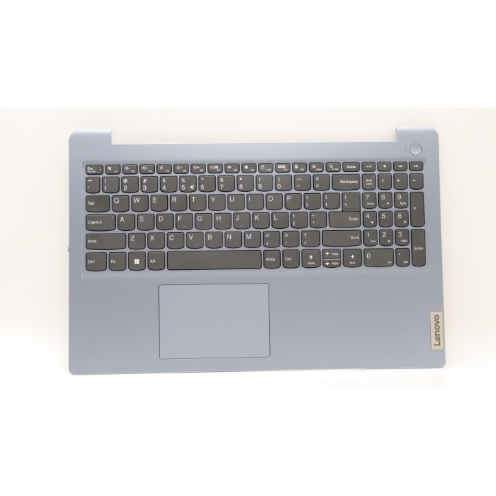 Lenovo 5CB1H78383 Palmrest Top Case con tastiera, Inglese (Stati Uniti/Europa), Blu nebbia, Senza_retroilluminazione, Senza lett