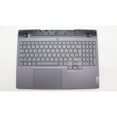 Lenovo 5CB1H78520 Palmrest Top Case con tastiera, Francese, grigio tempesta, Retroilluminazione RGB