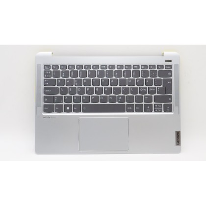 Lenovo 5CB1H81102 Palmrest Top Case con tastiera, Lingue scandinave, Grigio nuvola, Retroilluminazione