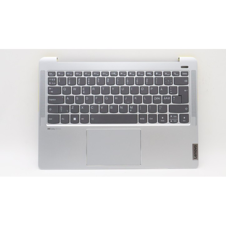 Lenovo 5CB1H81102 Palmrest Top Case con tastiera, Lingue scandinave, Grigio nuvola, Retroilluminazione