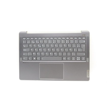 Lenovo 5CB1H82109 Palmrest Top Case con tastiera, Belga, grigio tempesta, Retroilluminazione, UK