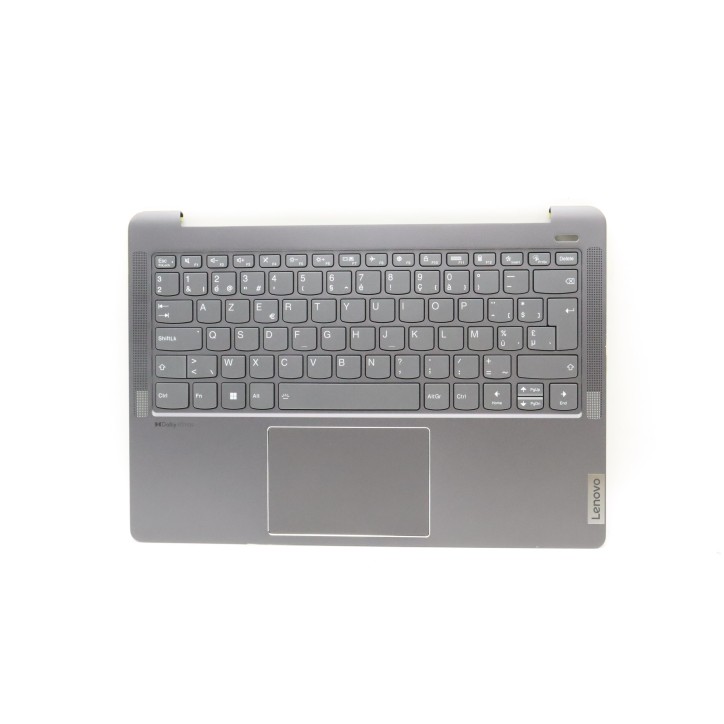 Lenovo 5CB1H82109 Palmrest Top Case con tastiera, Belga, grigio tempesta, Retroilluminazione, UK