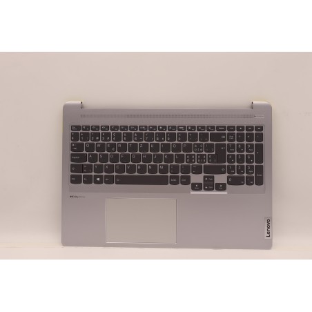 Lenovo 5CB1H95426 Palmrest Top Case con tastiera, Svizzera, Grigio nuvola, Retroilluminazione