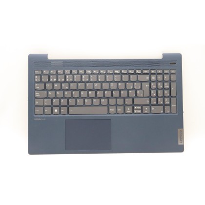 Lenovo 5CB1J00271 Palmrest Top Case con tastiera, Spagnolo, blu scuro, Retroilluminazione, Lettore di impronte digitali