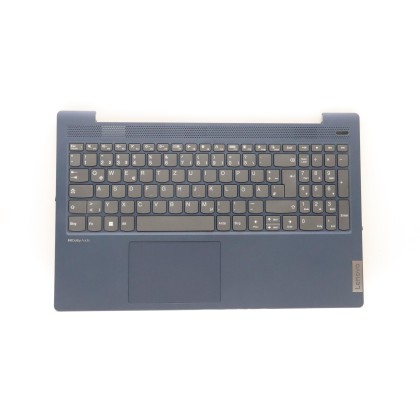 Lenovo 5CB1J00320 Palmrest Top Case con tastiera, Tedesco, blu scuro, Lettore di impronte digitali