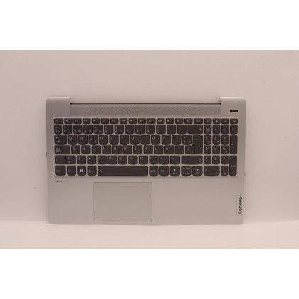 Lenovo 5CB1J00365 Palmrest Top Case con tastiera, Spagnolo, Grigio nuvola, Retroilluminazione, Lettore di impronte digitali
