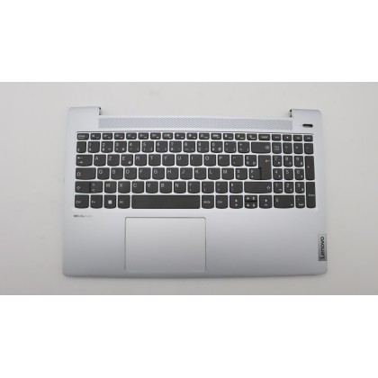 Lenovo 5CB1J00678 Palmrest Top Case con tastiera, Francese, Grigio nuvola, Lettore di impronte digitali