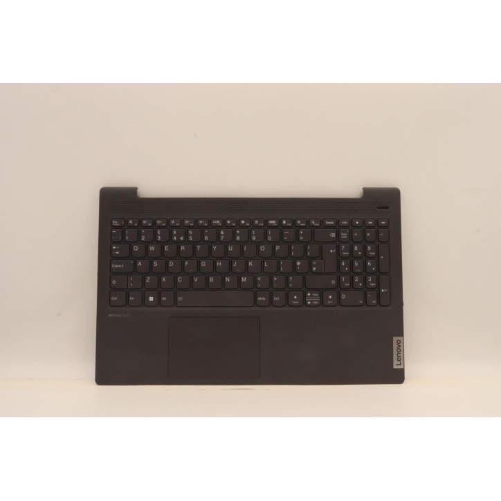 Lenovo 5CB1J01201 Palmrest Top Case con tastiera, Inglese Regno Unito, Grigio ardesia, Retroilluminazione, Impronta digitale