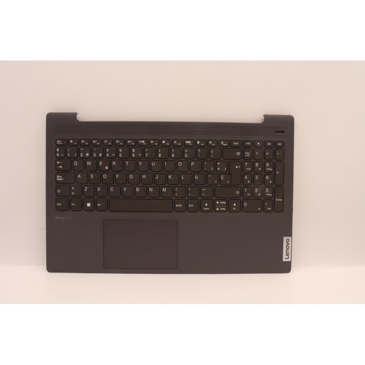 Lenovo 5CB1J01259 Palmrest Top Case con tastiera, Spagnolo, grigio tempesta, Lettore di impronte digitali
