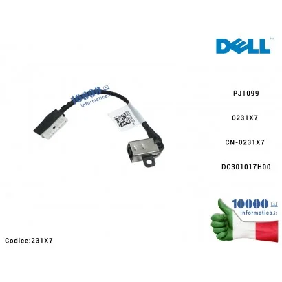 231X7 Connettore di Alimentazione DC Power Jack PJ1099 DELL Inspiron 15 3500 3501 3510 3511 I5-1135G7 3515 3510 3520 3521 352...