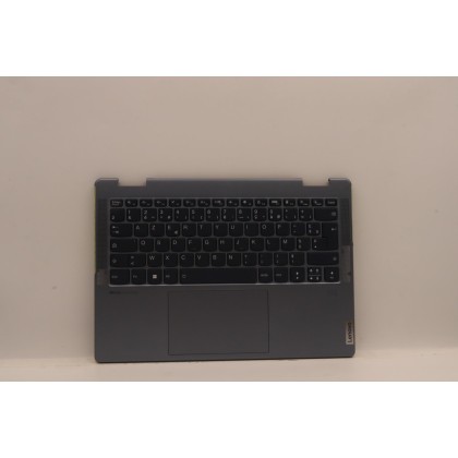 Lenovo 5CB1J02089 Palmrest Top Case con tastiera, Francese, Blu pietra, Lettore di impronte digitali
