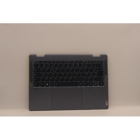 Lenovo 5CB1J02089 Palmrest Top Case con tastiera, Francese, Blu pietra, Lettore di impronte digitali