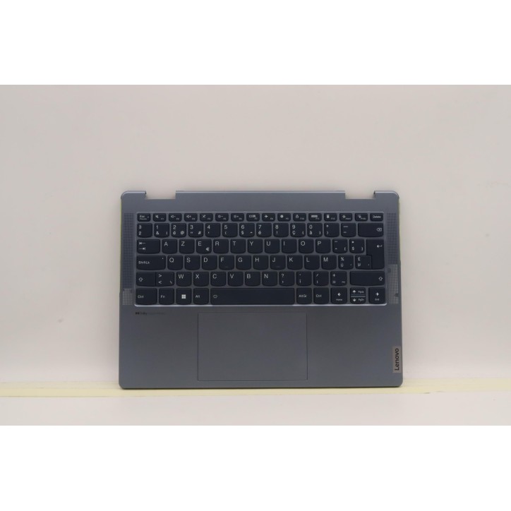 Lenovo 5CB1J02454 Palmrest Top Case con tastiera, Belga, Blu pietra, Senza lettore di impronte digitali, UK