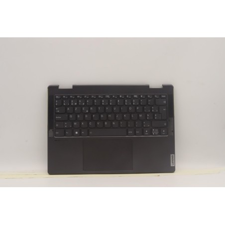 Lenovo 5CB1J02486 Palmrest Top Case con tastiera, Belga, grigio tempesta, Senza lettore di impronte digitali, UK