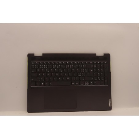 Lenovo 5CB1J04020 Palmrest Top Case con tastiera, Ceco/Slovacco, grigio tempesta, Senza lettore di impronte digitali, UK